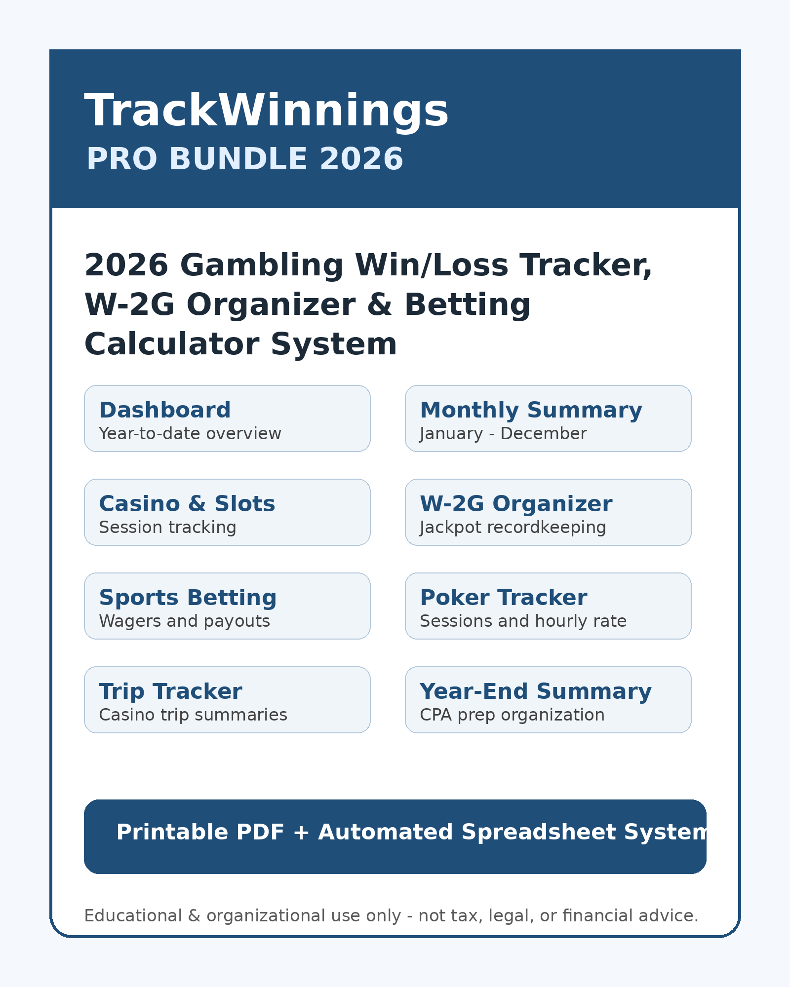 TrackWinnings Pro Bundle 2026