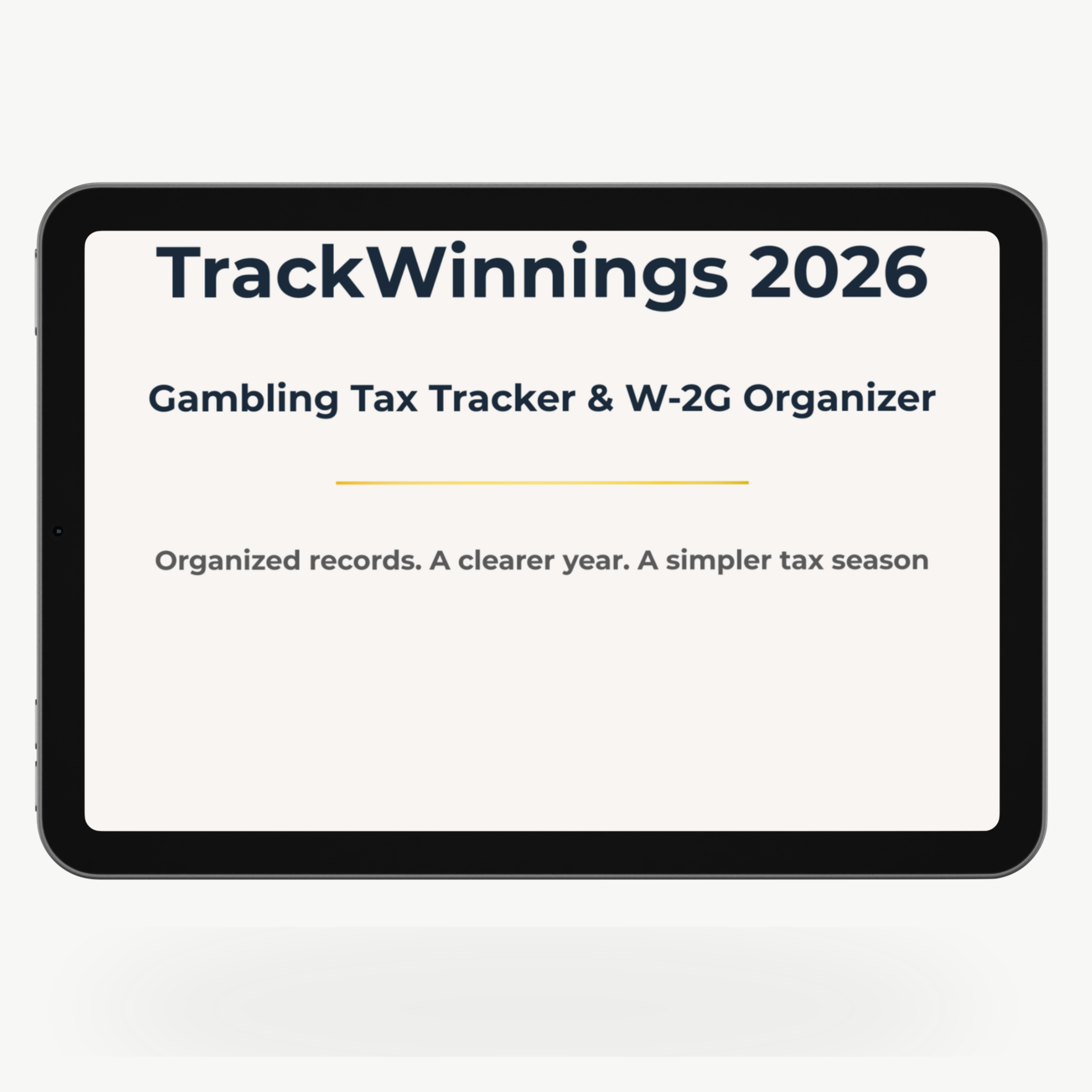 TrackWinnings 2026 – Gambling Tax Tracker & W-2G Organizer
